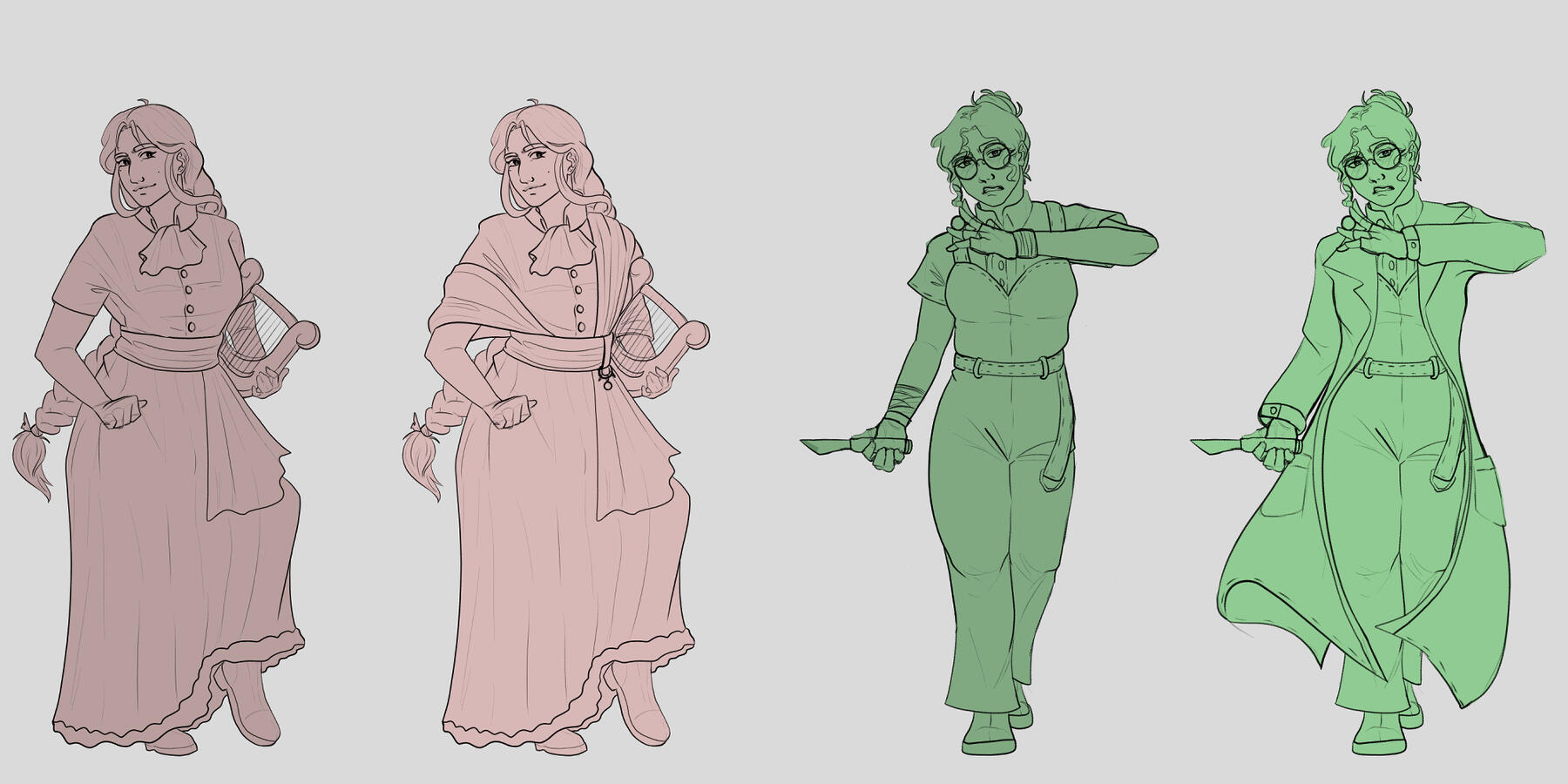 Character Concepts Oma & Janyne Character Concepts Oma & Janyne
